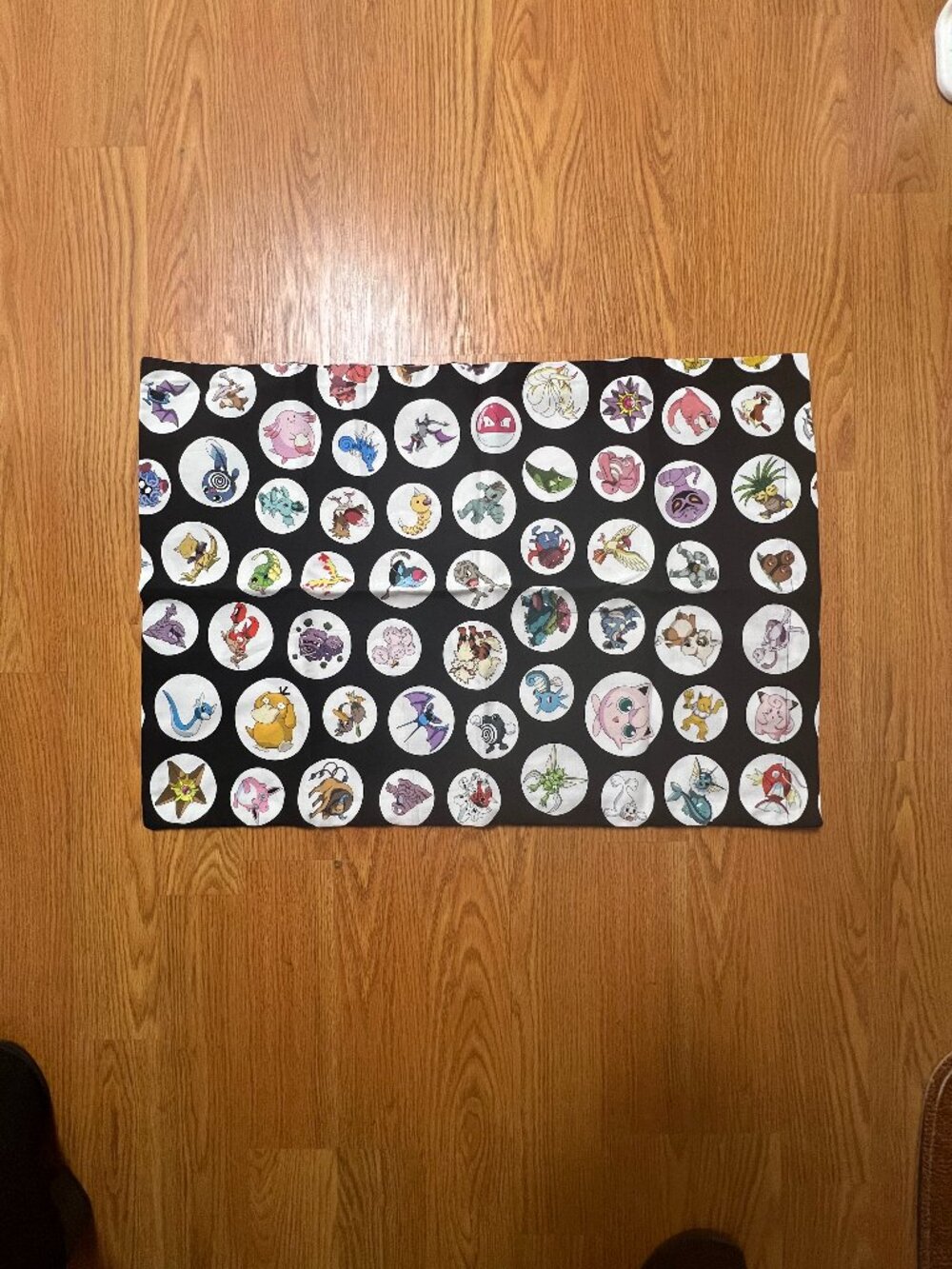 Pokemon Original Pillowcase Standard 20” Black Kanto Gen 1 Twin Bed Pillow Case